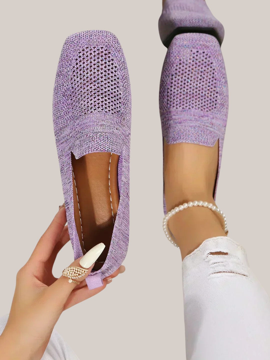 Yelena - Breezy Knit Flats