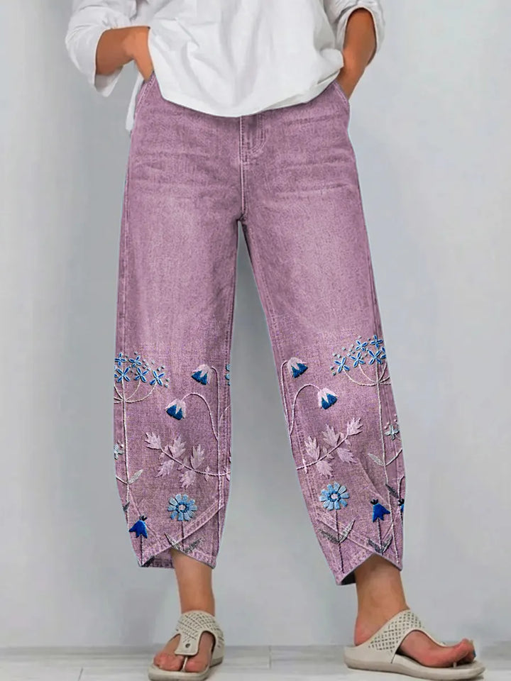 Uriella - Relaxed Embroidered Pants