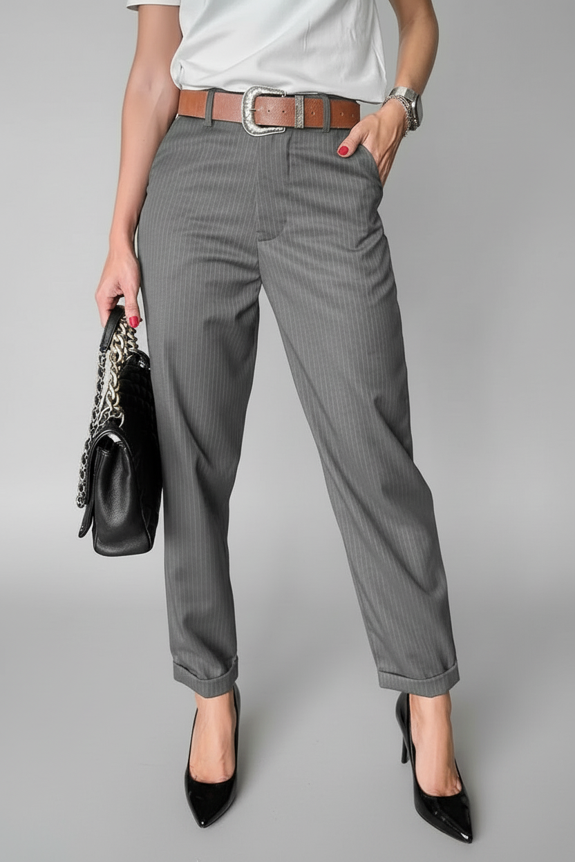 Vanya - Sleek Pinstripe Pants