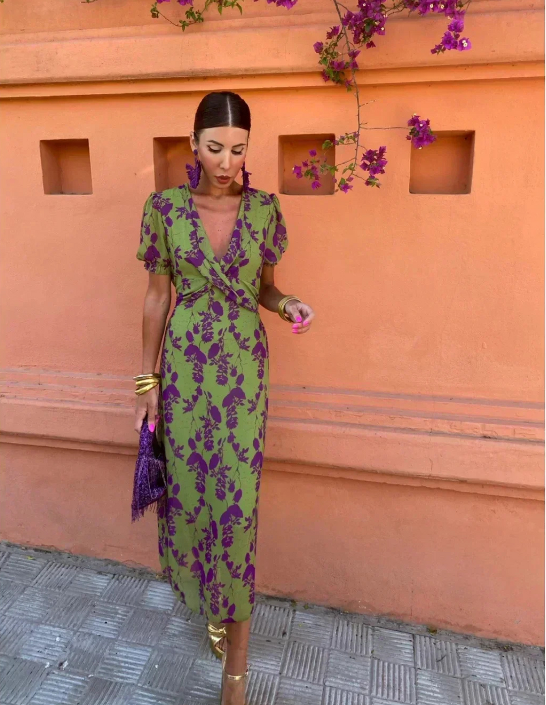 Holly - Silky Floral Dress
