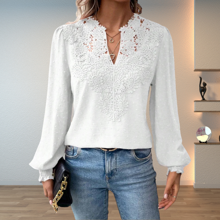 Amy - Elegant Dotted Blouse