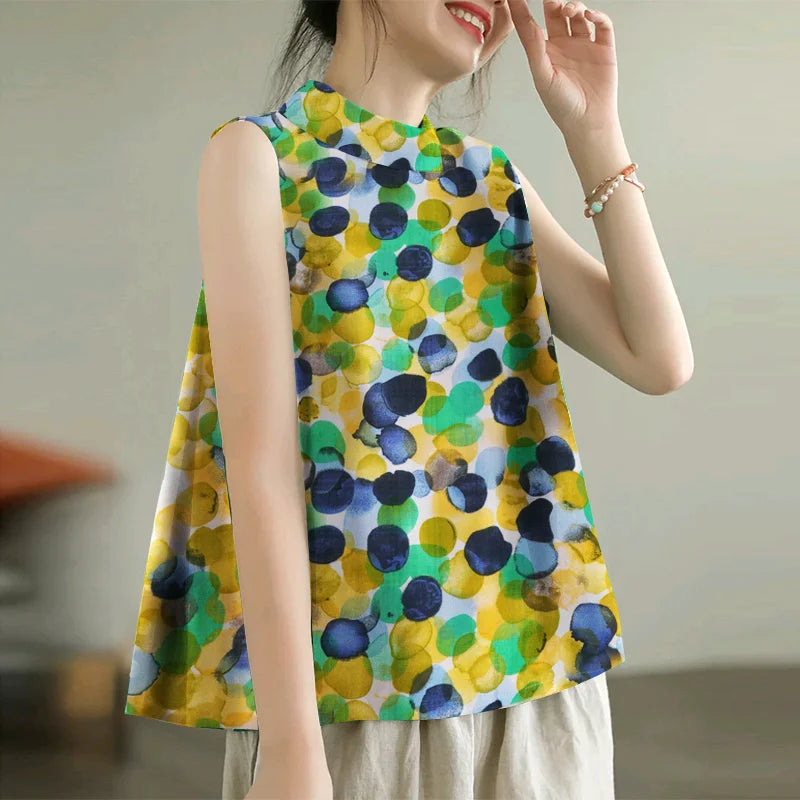 Tina - Airy Polka Blouse