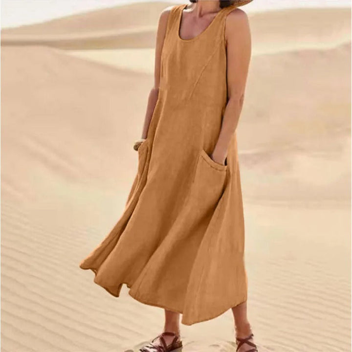 Nicolette - Soft Linen Maxi Dress