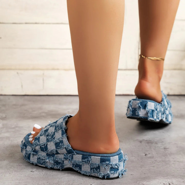Rhiannon - Cozy Denim Sandal