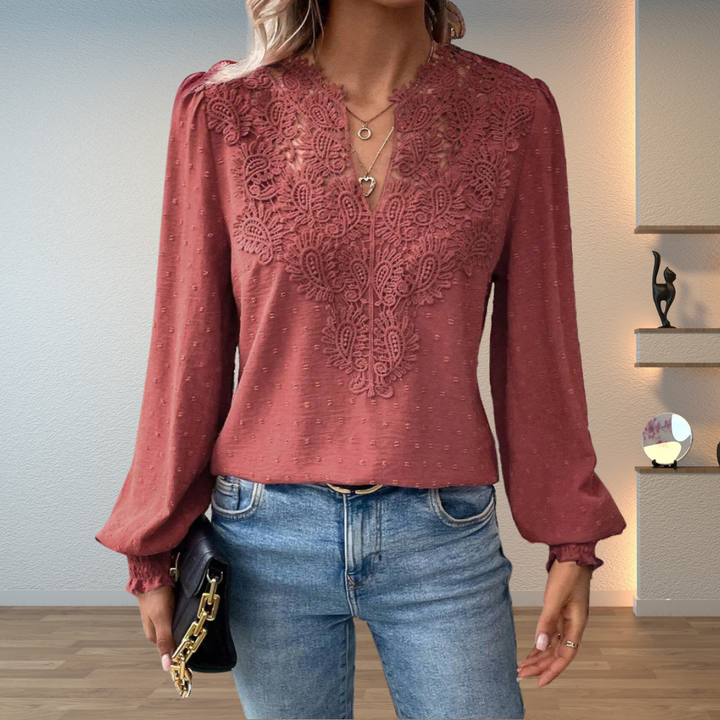 Amy - Elegant Dotted Blouse