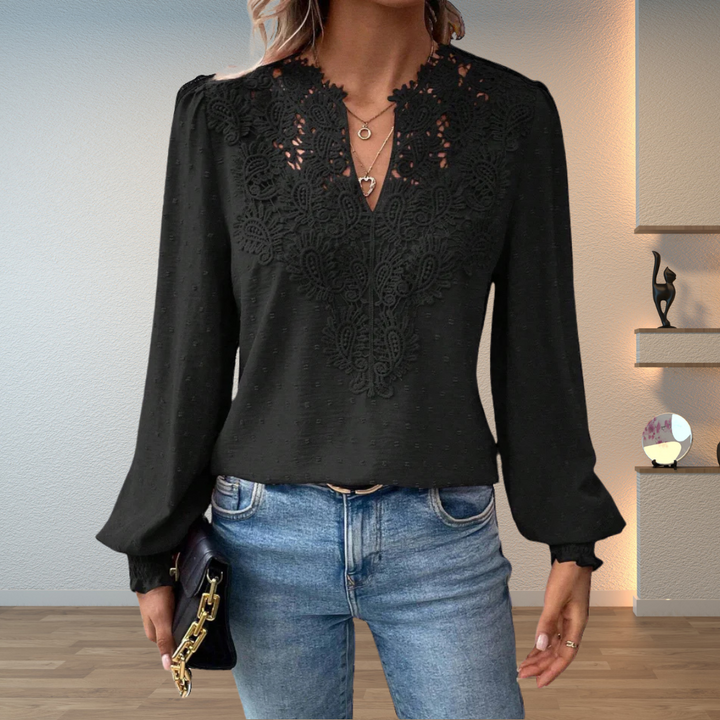 Amy - Elegant Dotted Blouse