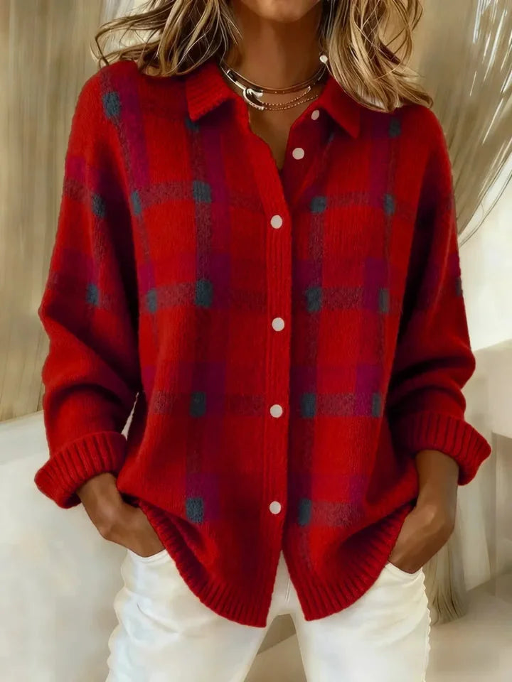Evie - Cozy Plaid Sweater