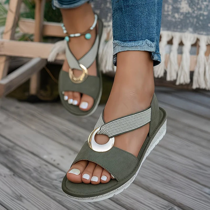 Polly - Soft Olive Sandal