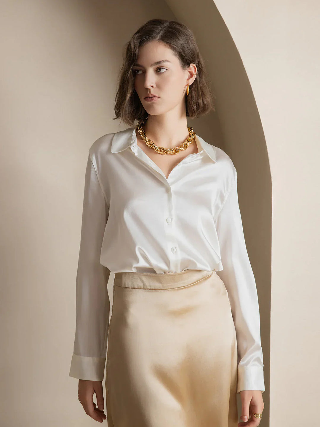 Libby - Soft Satin Blouse