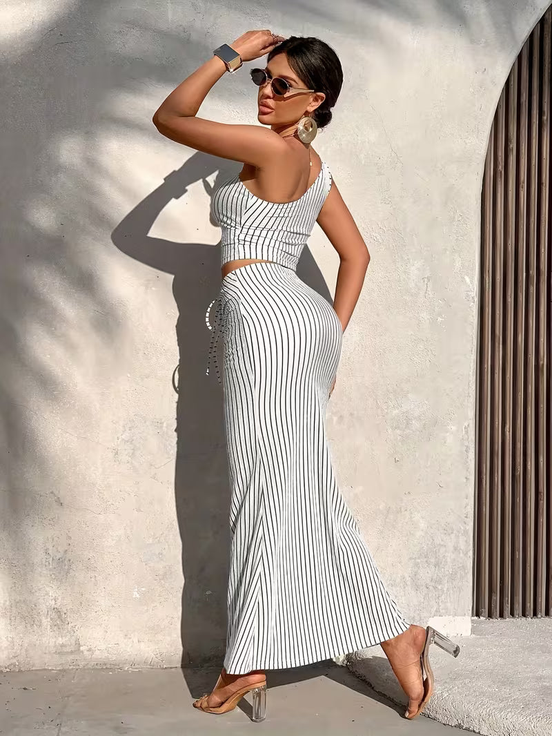 Poppy - Sleek Stripe Dress