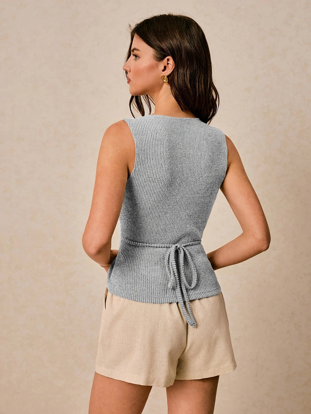 Khloe - Chic Ribbed Blouse