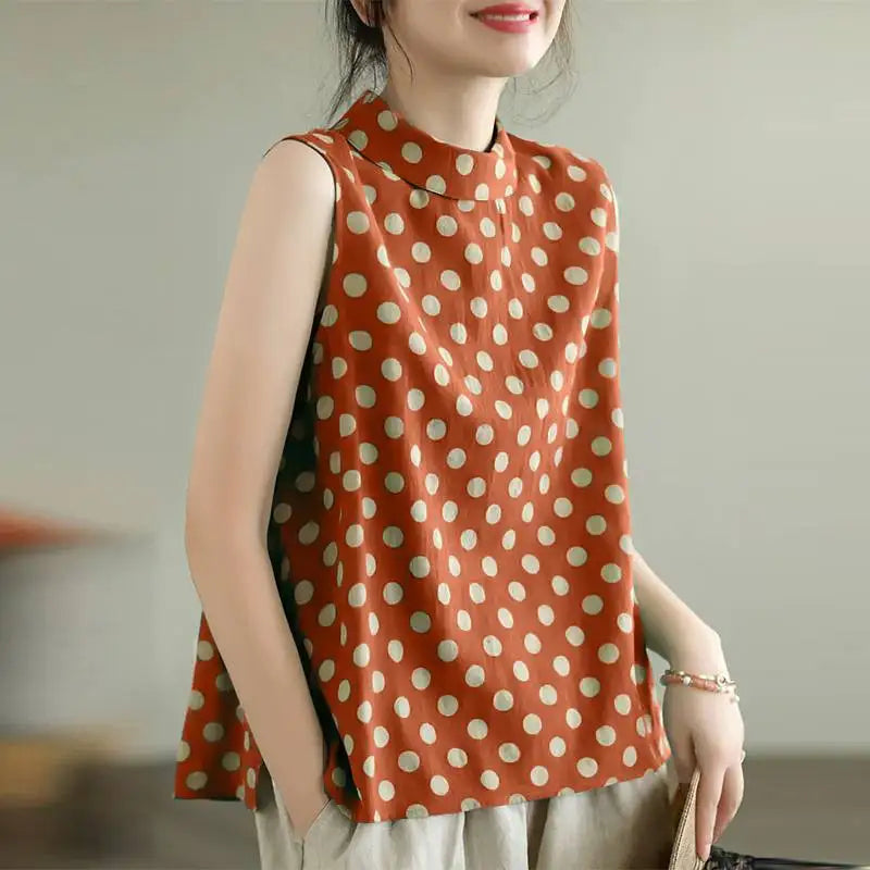 Tina - Airy Polka Blouse