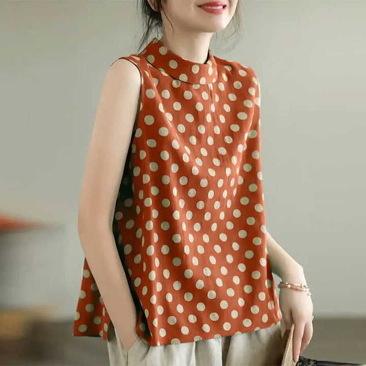 Tina - Airy Polka Blouse
