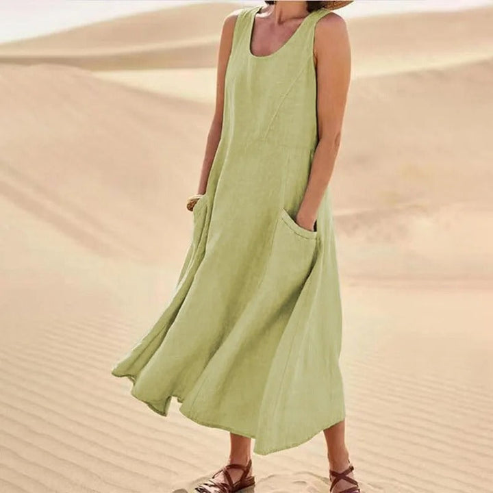 Nicolette - Soft Linen Maxi Dress