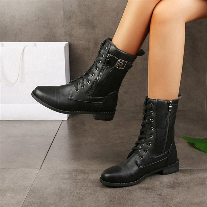 Adrienne - Sturdy Vegan Leather Boots