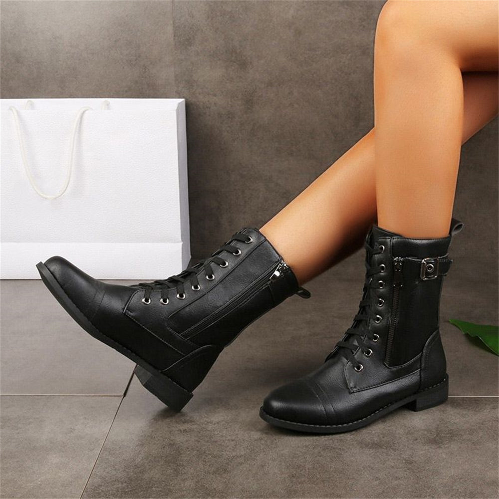 Adrienne - Sturdy Vegan Leather Boots
