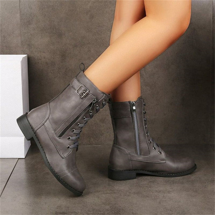 Adrienne - Sturdy Vegan Leather Boots