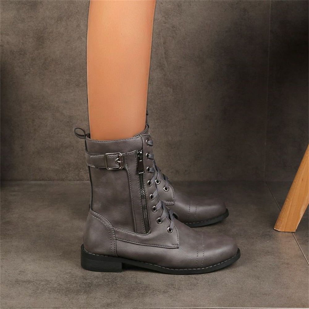 Adrienne - Sturdy Vegan Leather Boots