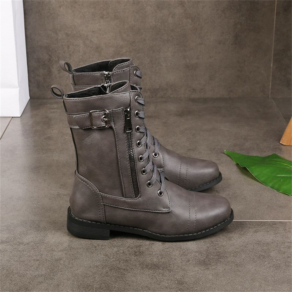Adrienne - Sturdy Vegan Leather Boots