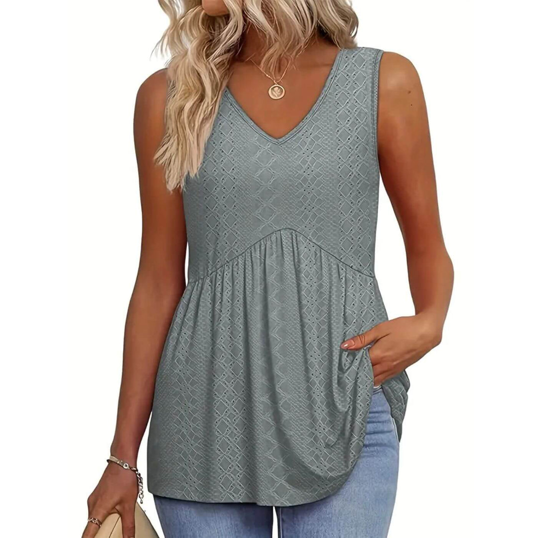 Tina - Flowing Textured Blouse