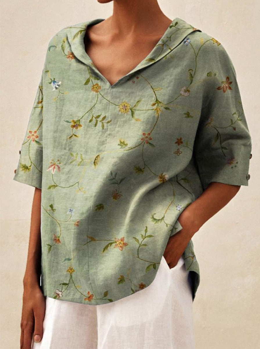 Kendra - Soft Botanical Blouse