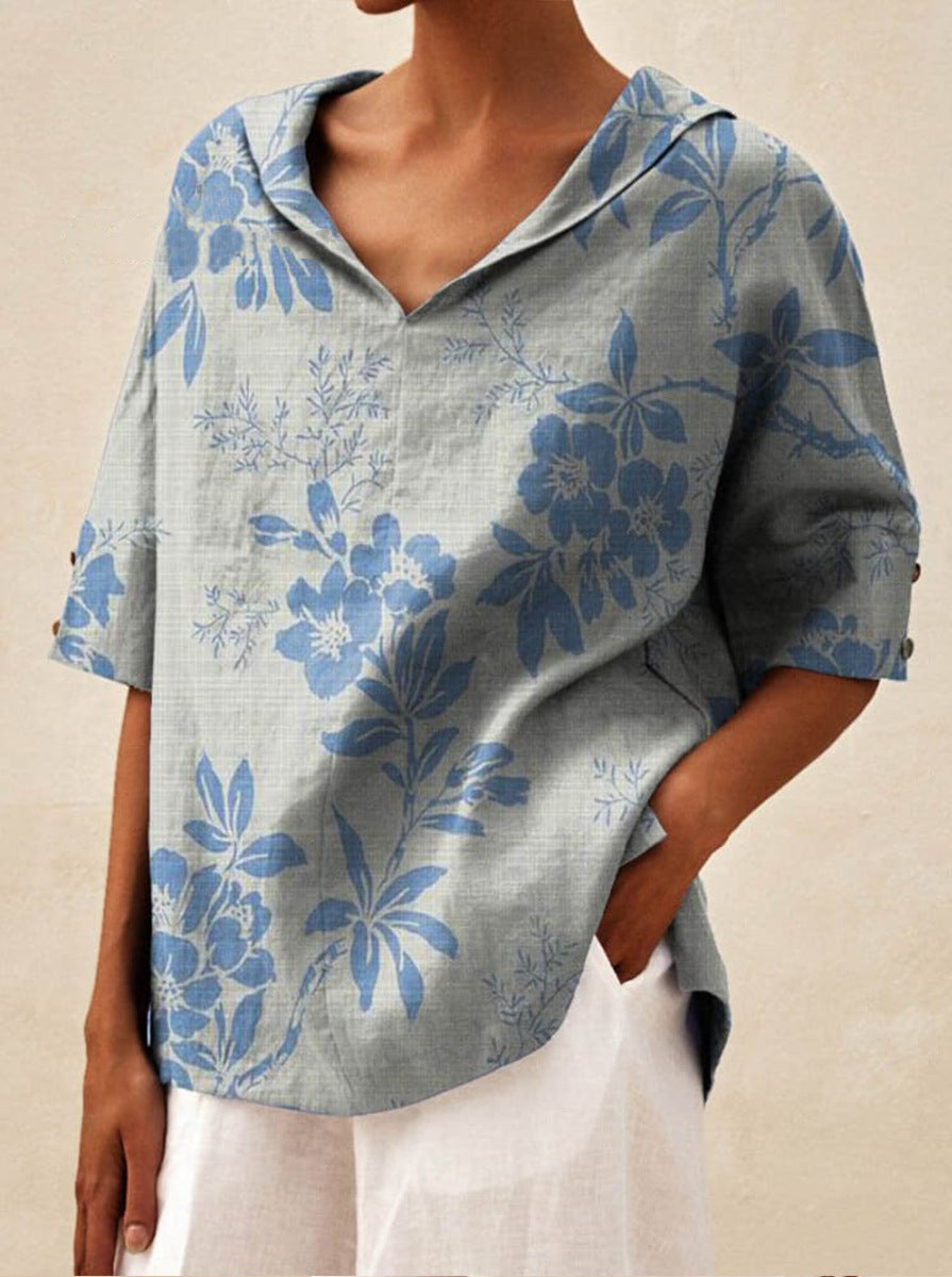 Kendra - Soft Botanical Blouse