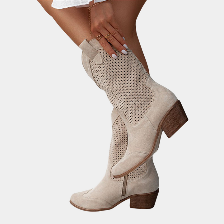 Bianca - Chic Perforated Boots