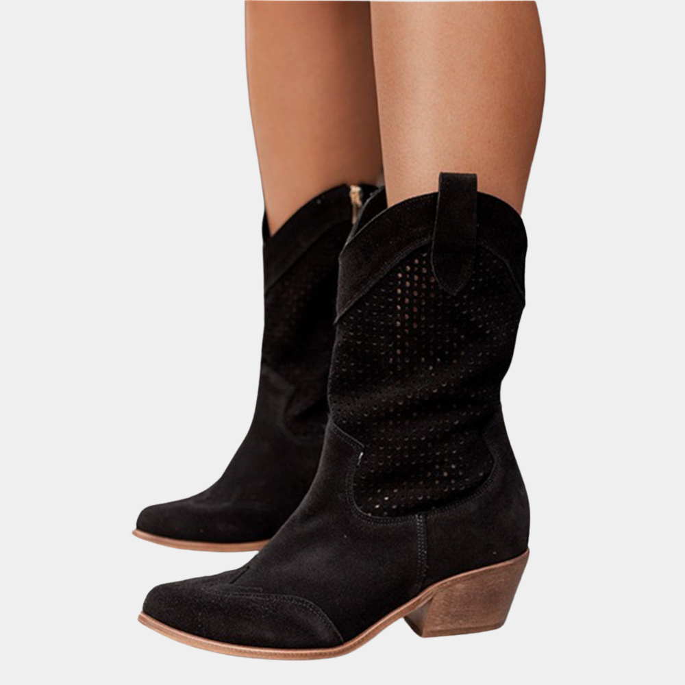 Bianca - Chic Perforated Boots