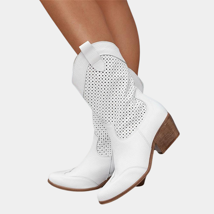 Bianca - Chic Perforated Boots