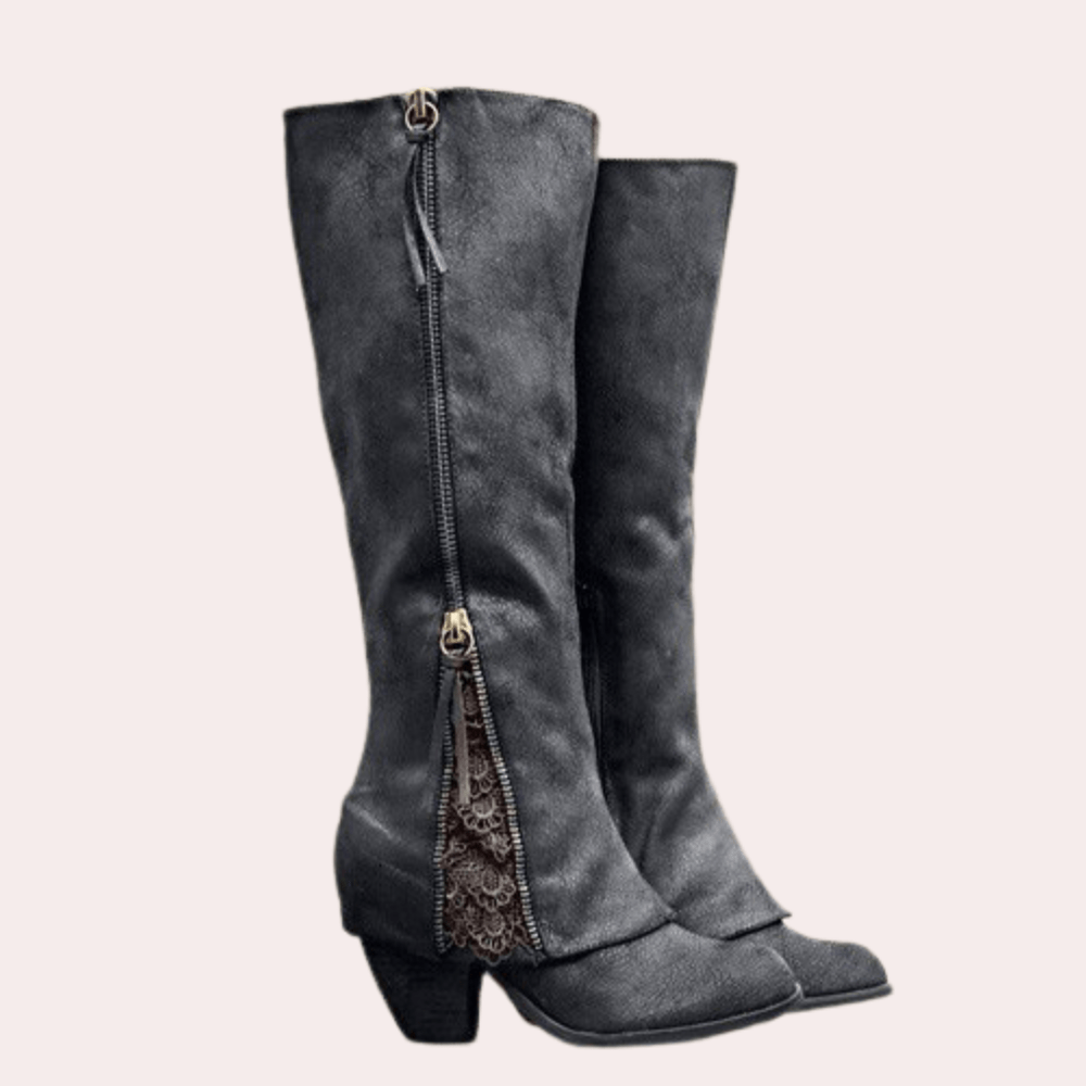 Whitney - Soft Suede Cowboy Boots