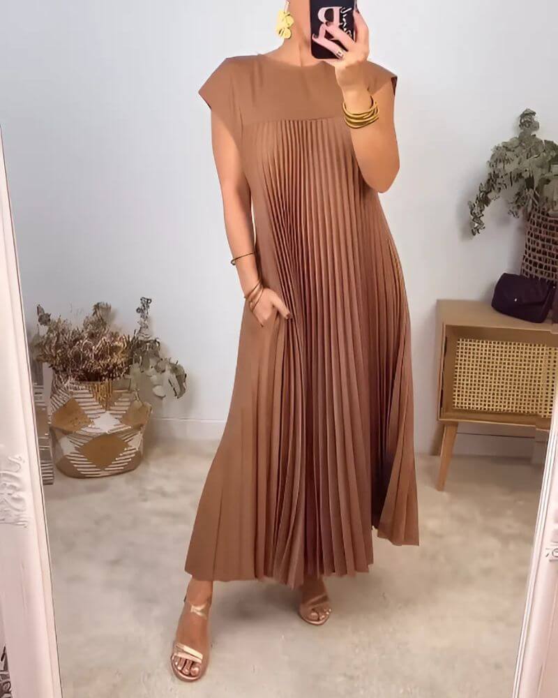Rachel - Fluid Pleated Dress