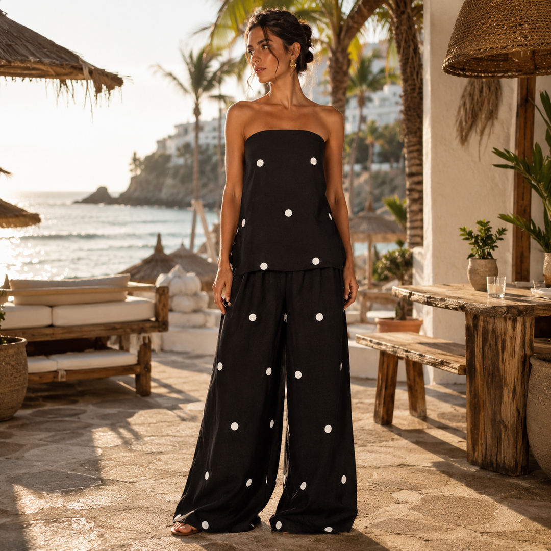 Querida - Flowing Dot Pants