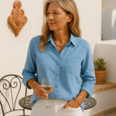 Thalia - Soft Linen Blouse