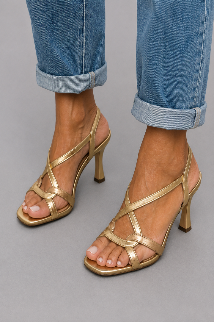 Kelly - Gleaming Gold Sandals