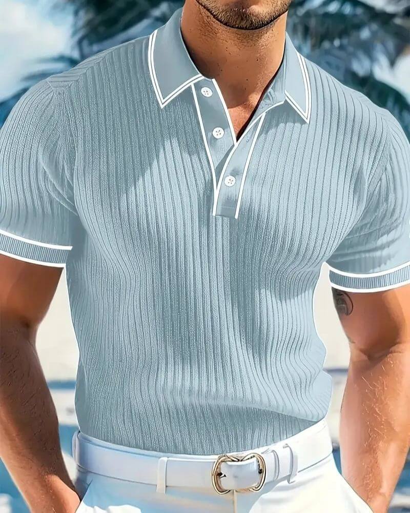 Alaric - Sleek Ribbed Polo