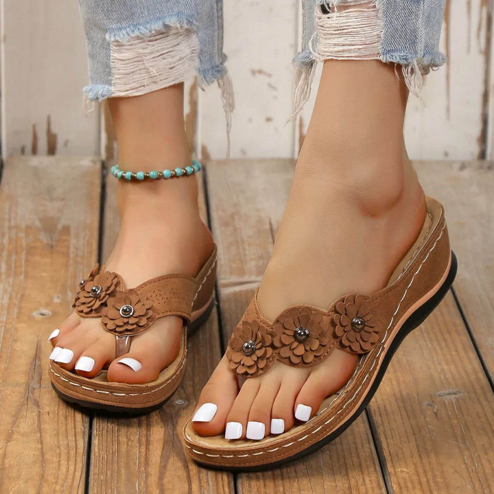 Bethany - Graceful Floral Sandals