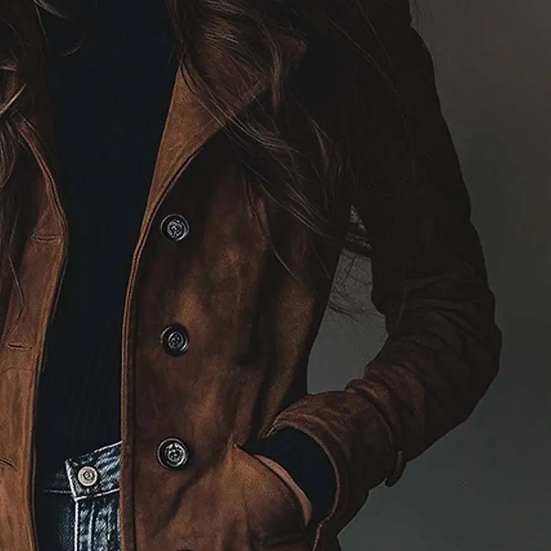 Emma - Elegant Leather Coat