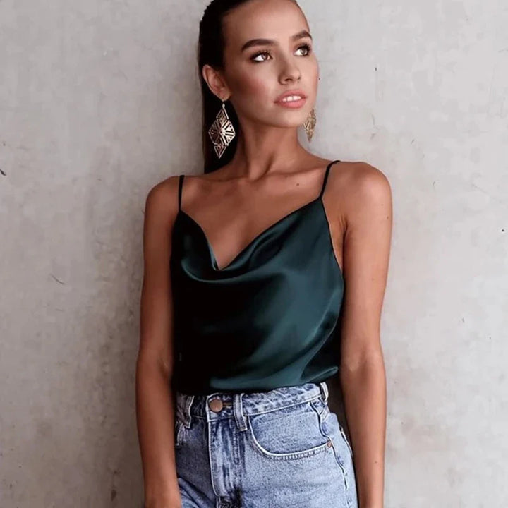Ireland - Sleek Satin Blouse