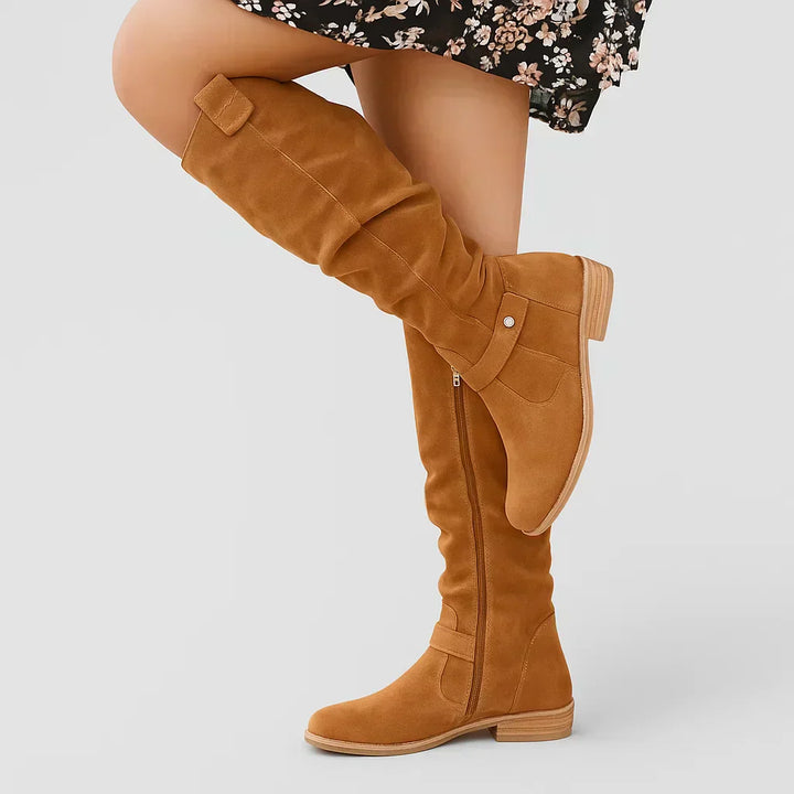 Zinnia - Relaxed Suede Boots
