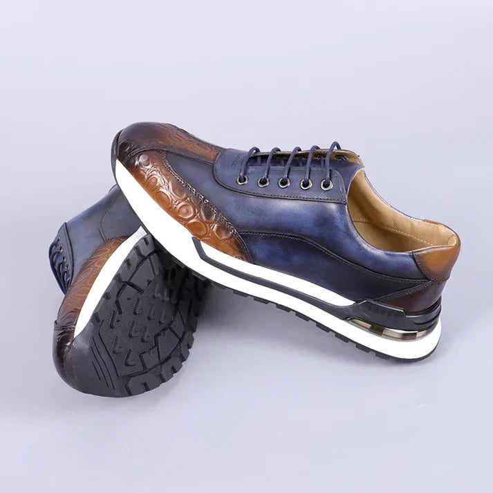 Hollander - Sleek Embossed Leather Shoes