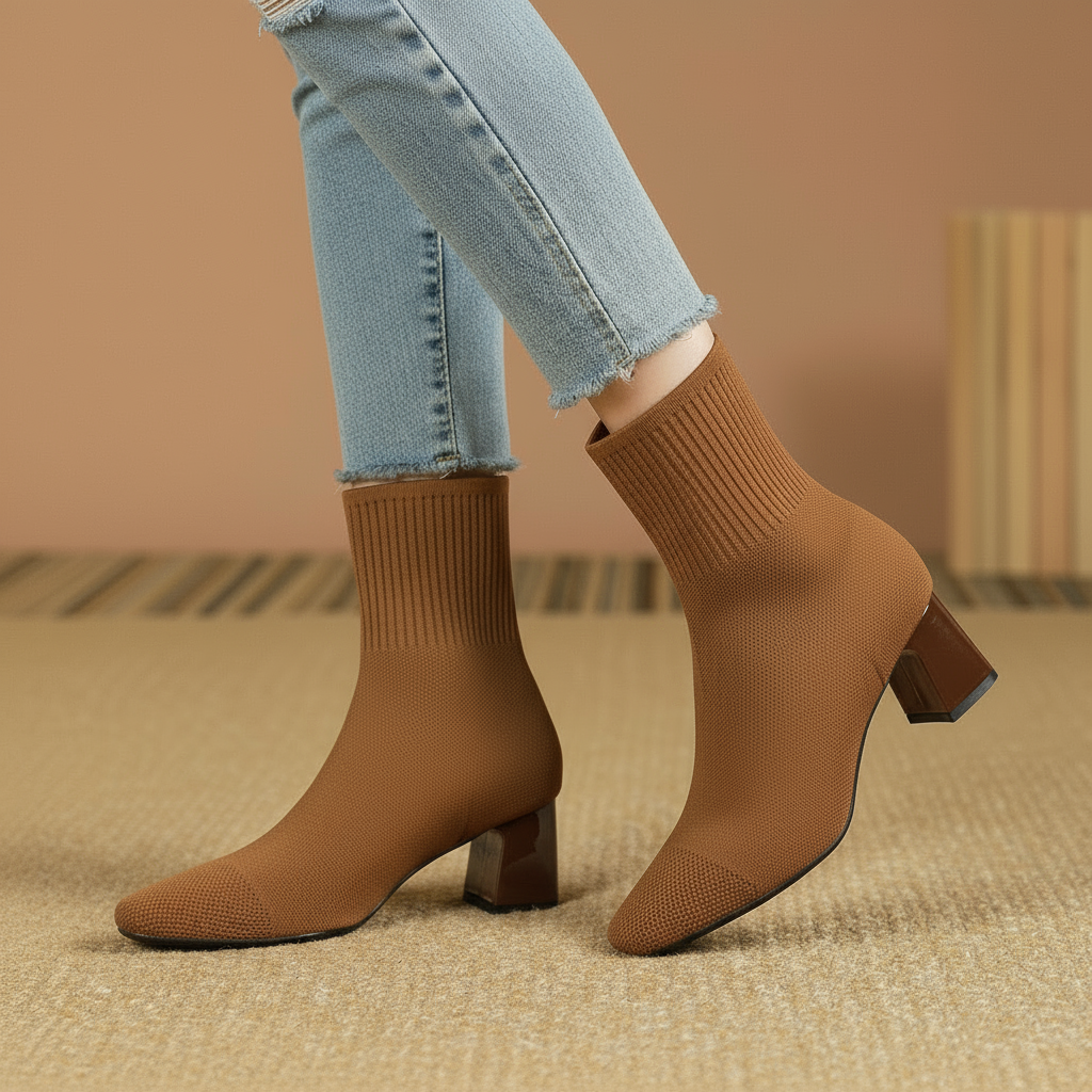 Ivana - Sleek Knit Booties