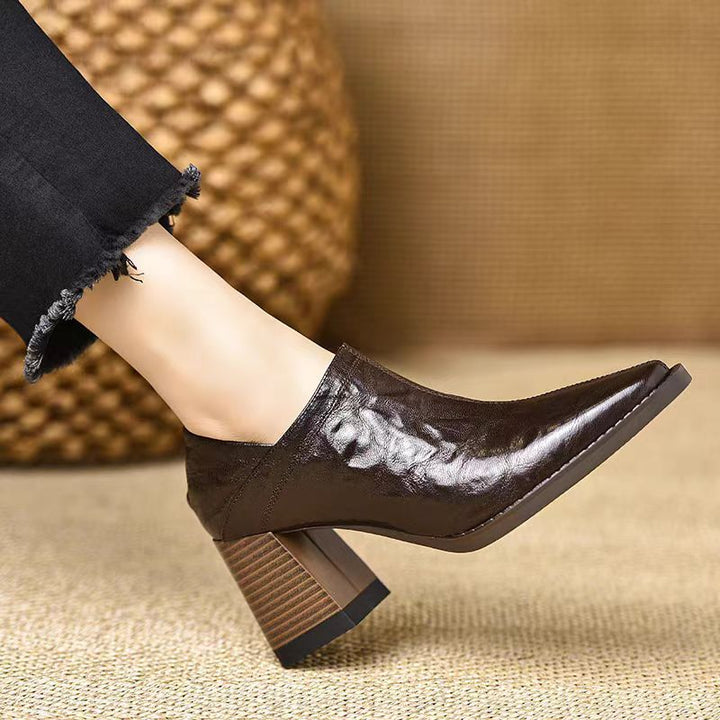 Rebecca - Polished Leather Boots