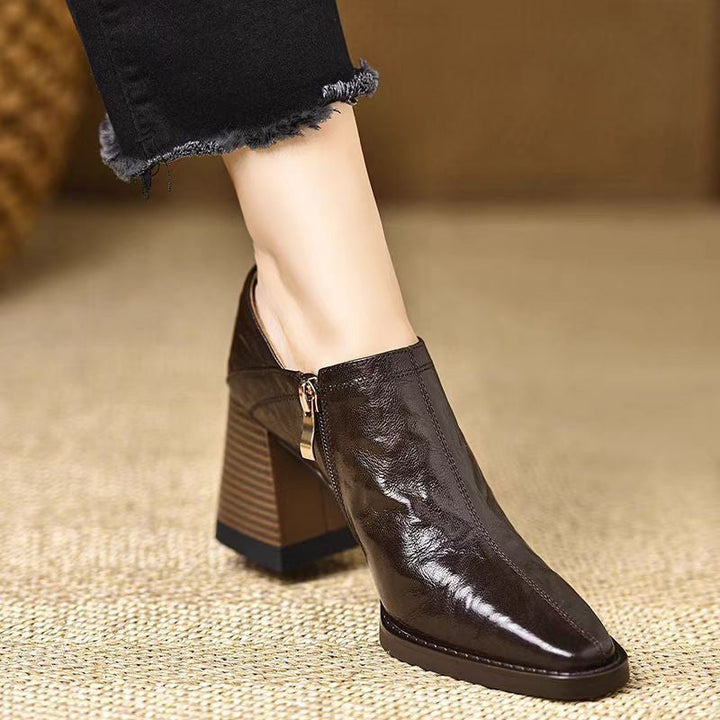 Rebecca - Polished Leather Boots