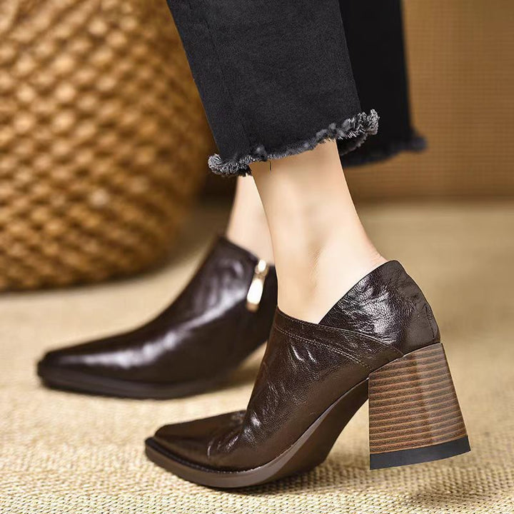Rebecca - Polished Leather Boots