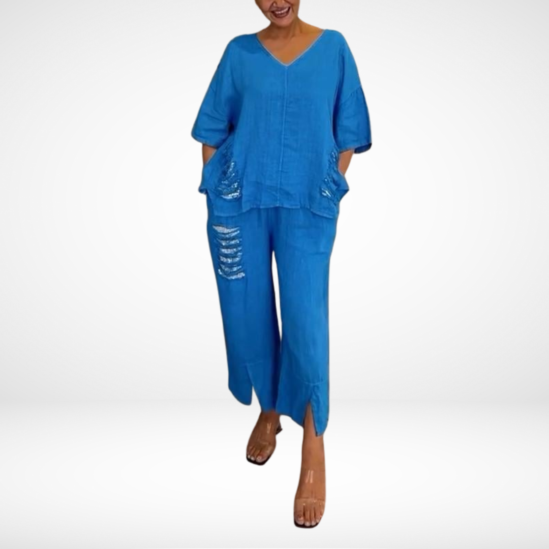 Courtney - Relaxed Cotton Trousers