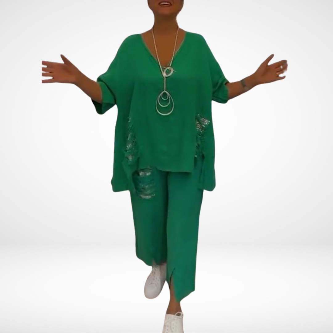 Courtney - Relaxed Cotton Trousers