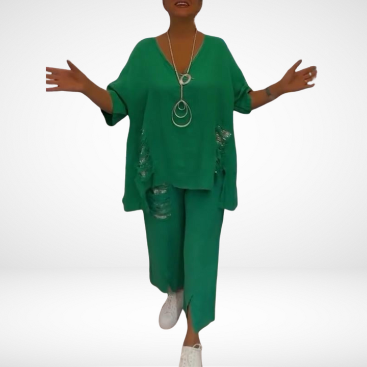 Courtney - Relaxed Cotton Trousers