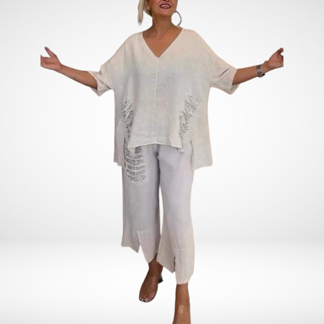 Courtney - Relaxed Cotton Trousers