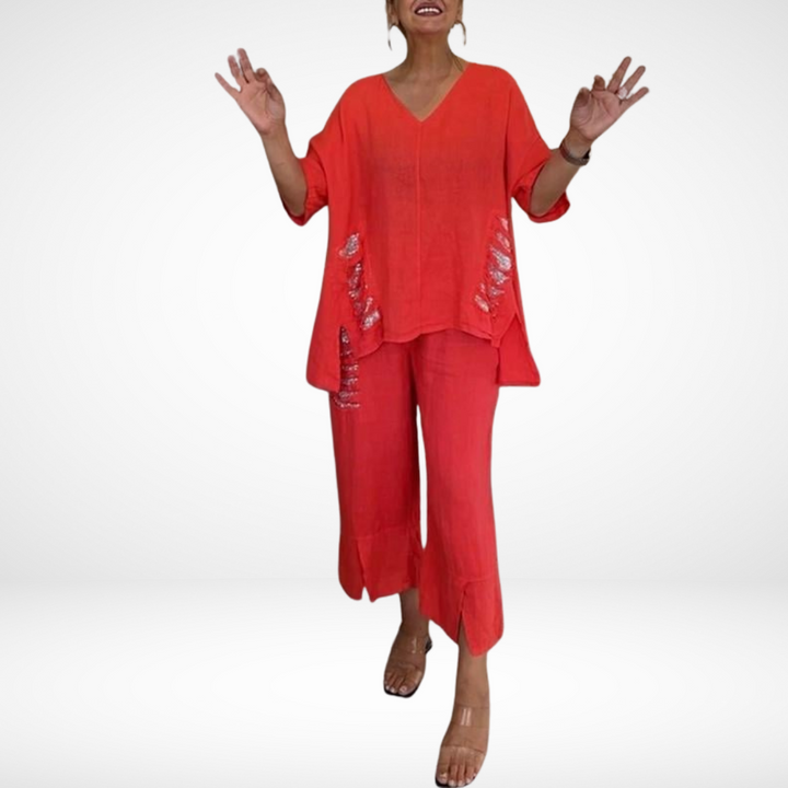 Courtney - Relaxed Cotton Trousers