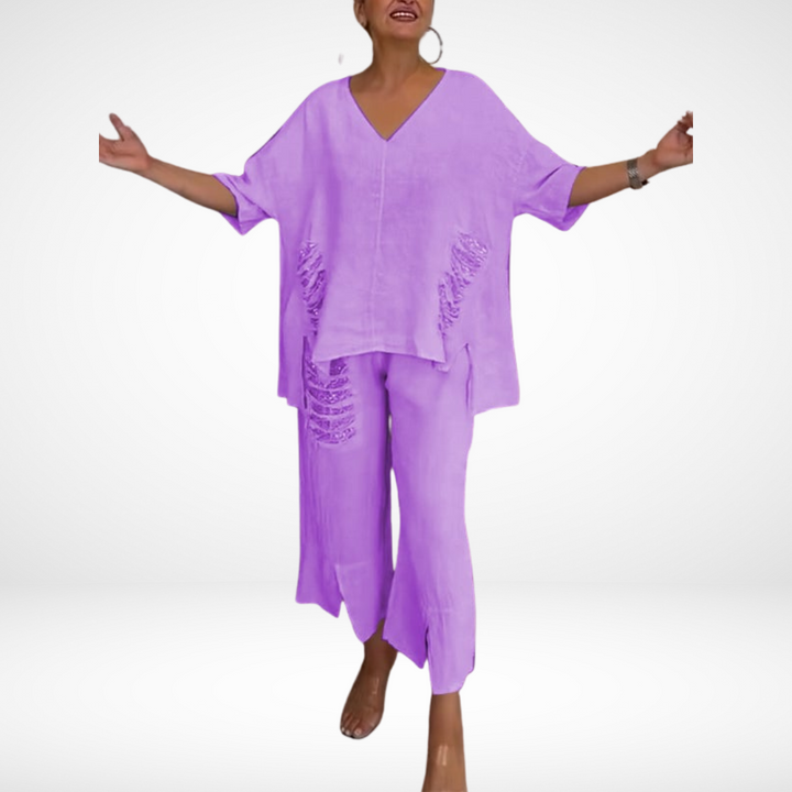 Courtney - Relaxed Cotton Trousers